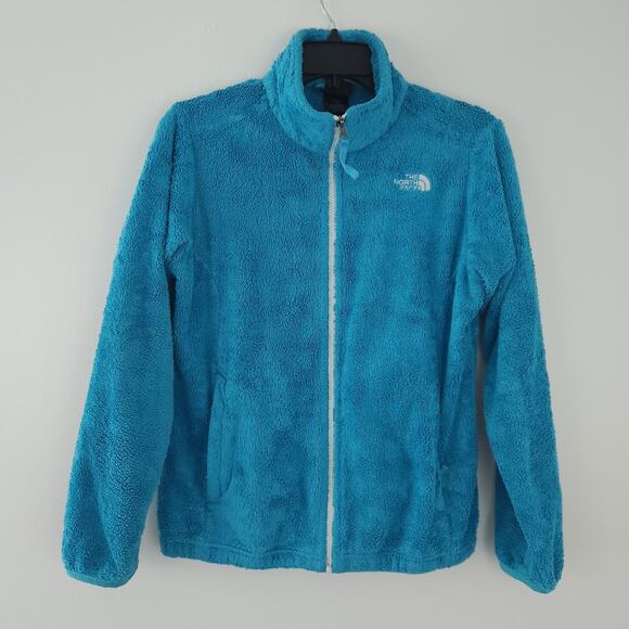 The North Face Fleece Jacket XL Size 18 Teal Blue Zip Up Coat Girls - Picture 1 of 6
